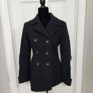 Moda International Black Wool Blend Coat